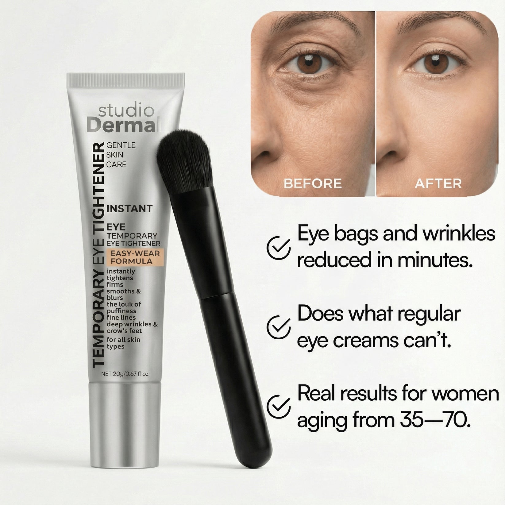Reverse-Aging Temporary Eye Tightener: Younger Looking Eyes In 90 Seconds
